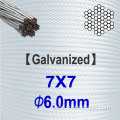 7x7 Dia.6mm Galvanized steel cable